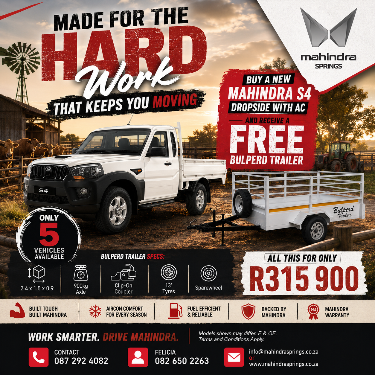 S4 AC Dropside with Bulperd Trailer